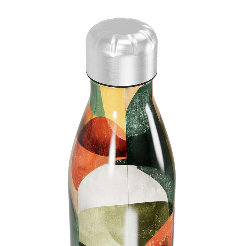Garrafa Inox - Estampa Geométrica Colorida