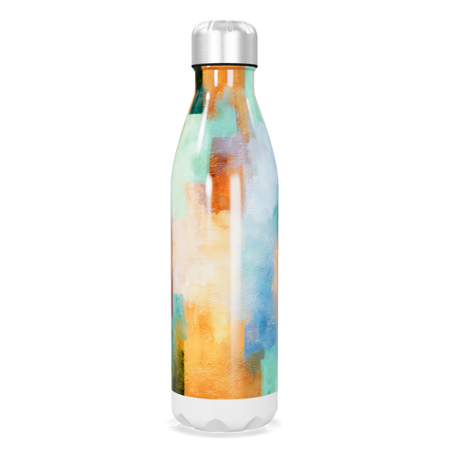 Garrafa Inox - Estampa Abstrata Colorida