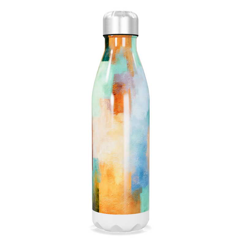 Garrafa Inox - Estampa Abstrata Colorida