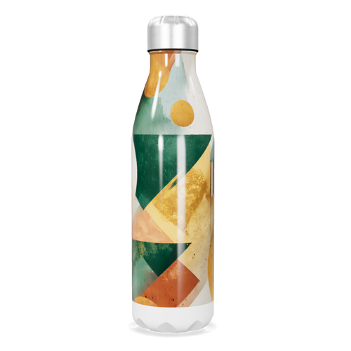 Garrafa Inox - Estampa Geométrica Colorida