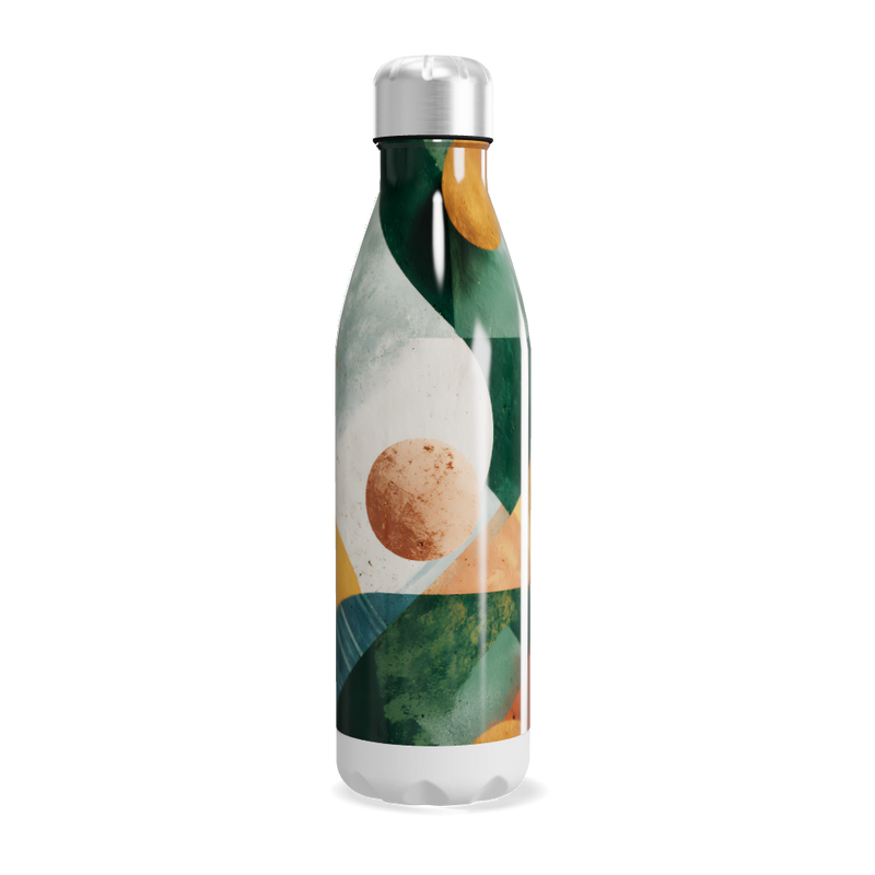 Garrafa Inox - Estampa Geométrica Colorida