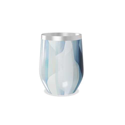 Copo Térmico Slim - Estampa Azul Abstrata