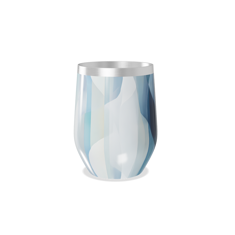 Copo Térmico Slim - Estampa Azul Abstrata