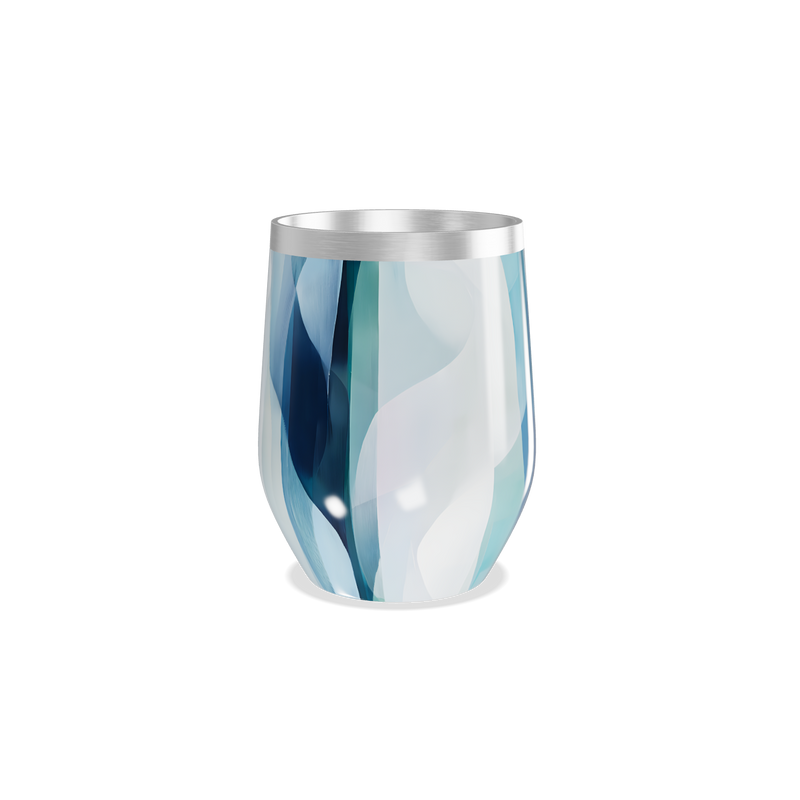 Copo Térmico Slim - Estampa Azul Abstrata