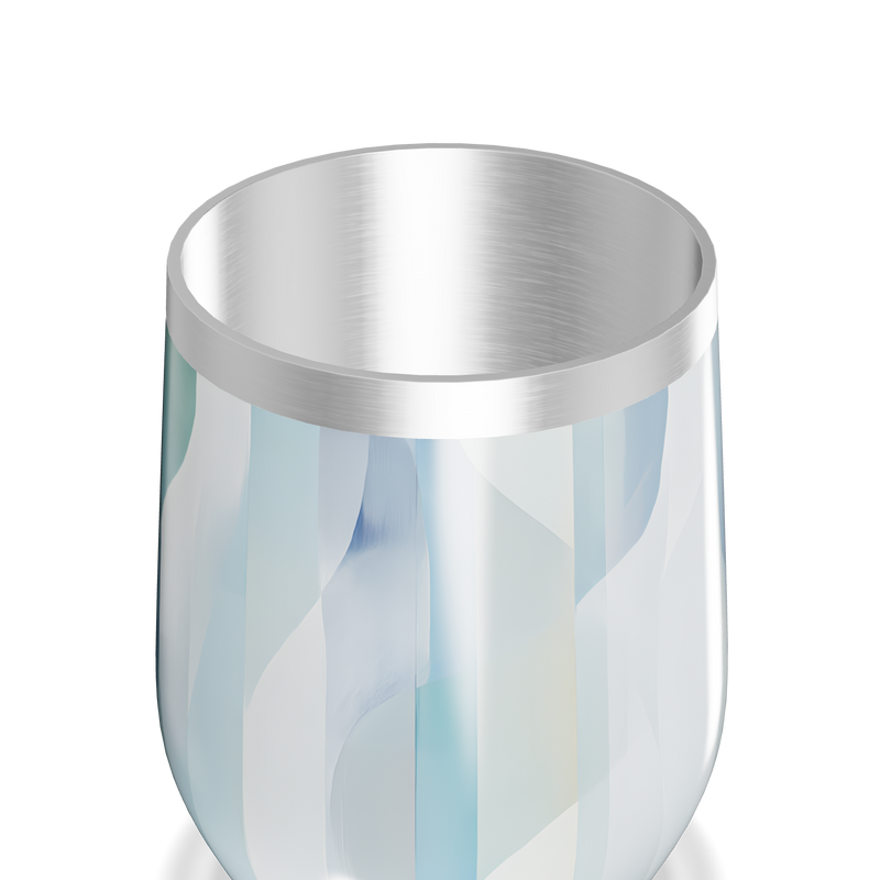 Copo Térmico Slim - Estampa Azul Abstrata