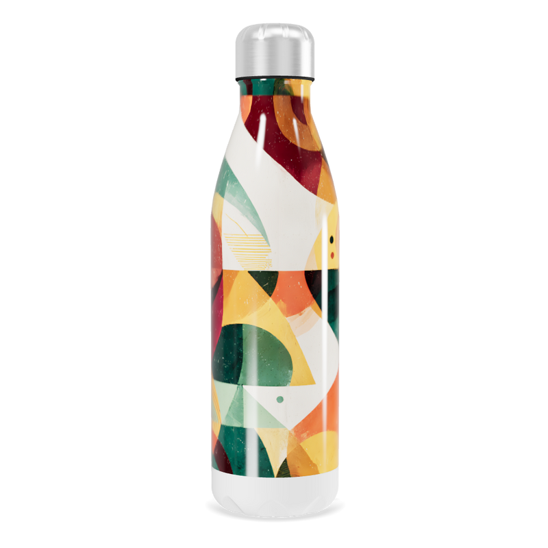 Garrafa Inox - Estampa Colorida Abstrata