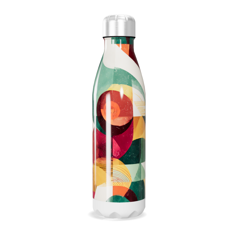 Garrafa Inox - Estampa Colorida Abstrata