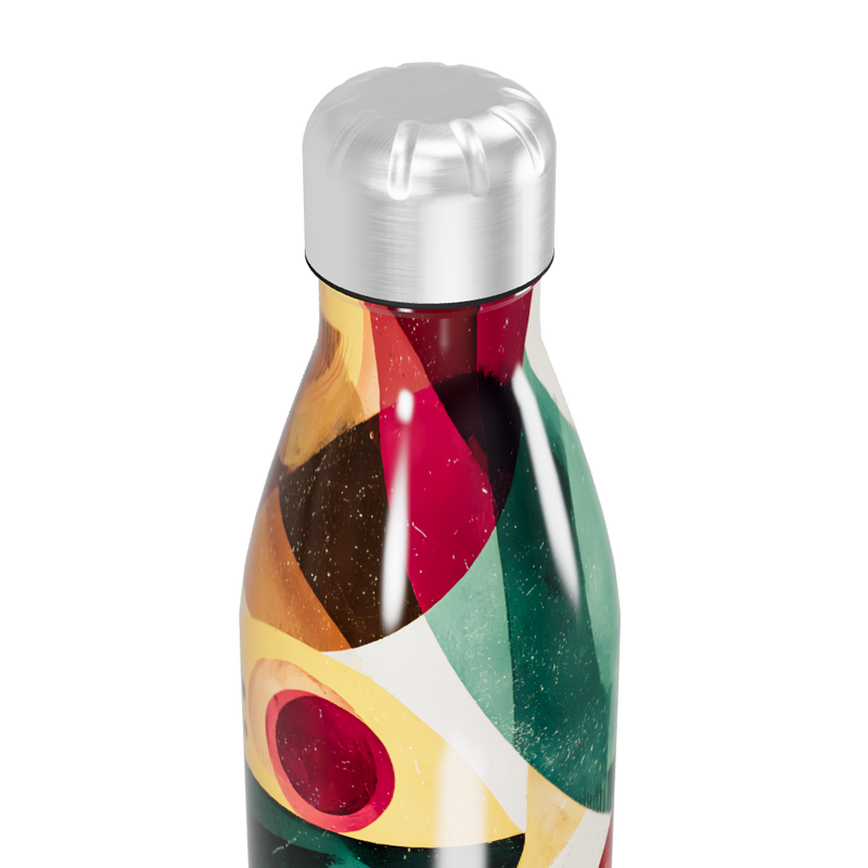 Garrafa Inox - Estampa Colorida Abstrata