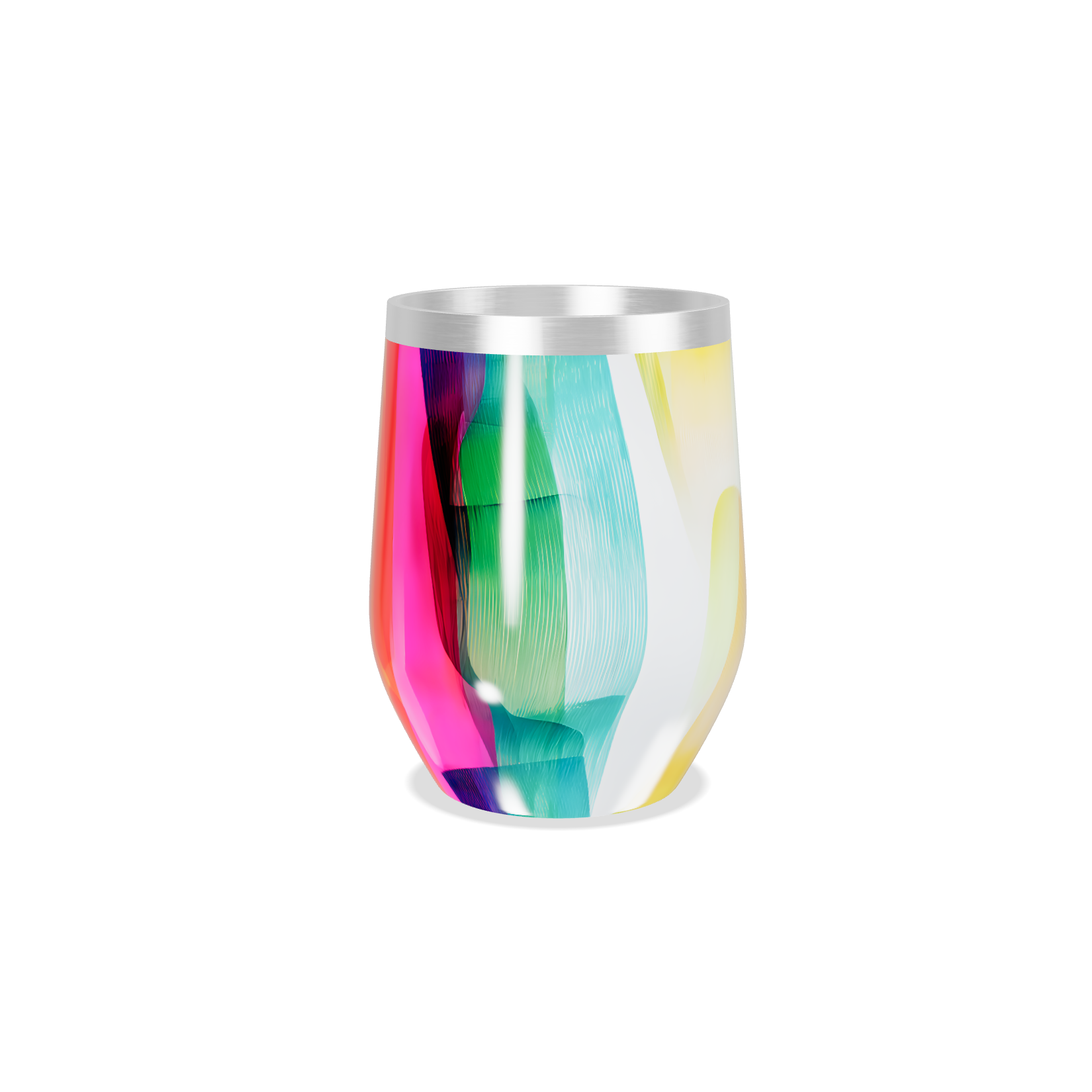 Copo Térmico Slim - Design Colorido Abstrato