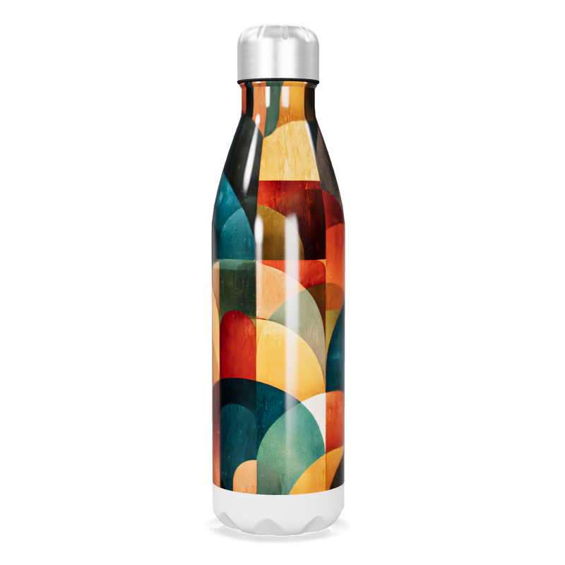 Garrafa Inox - Estampa Colorida Geométrica