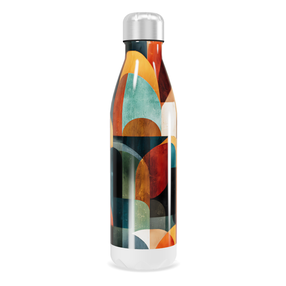 Garrafa Inox - Estampa Colorida Geométrica