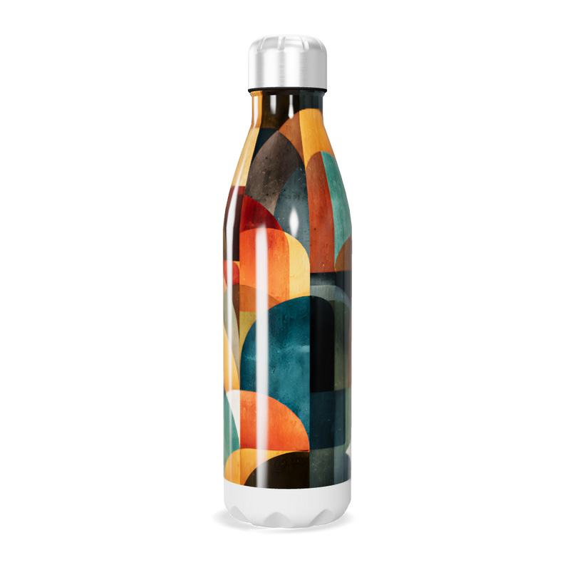 Garrafa Inox - Estampa Colorida Geométrica