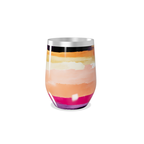 Copo Térmico Slim - Multicor Listrado Aço Inox