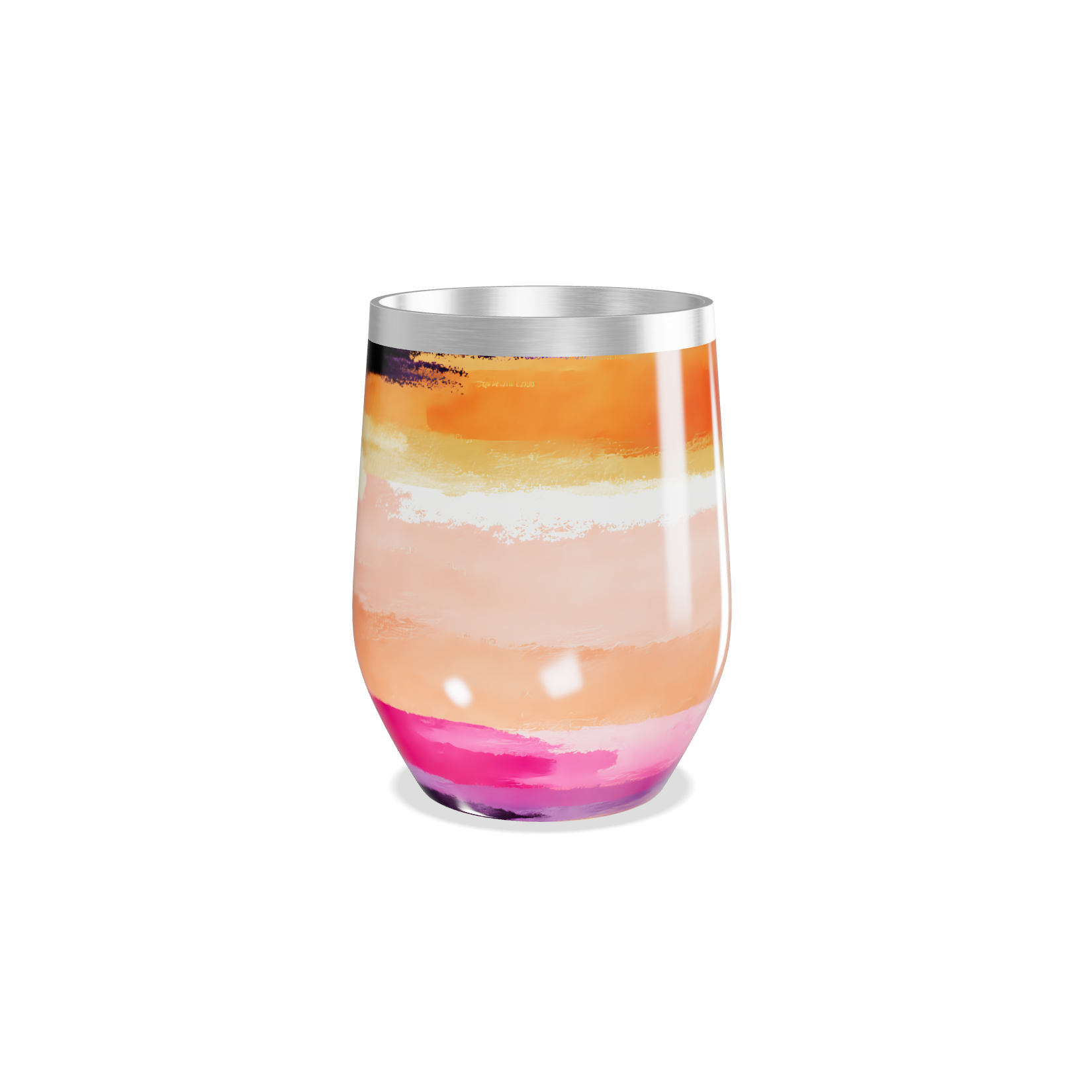 Copo Térmico Slim - Multicor Listrado Aço Inox