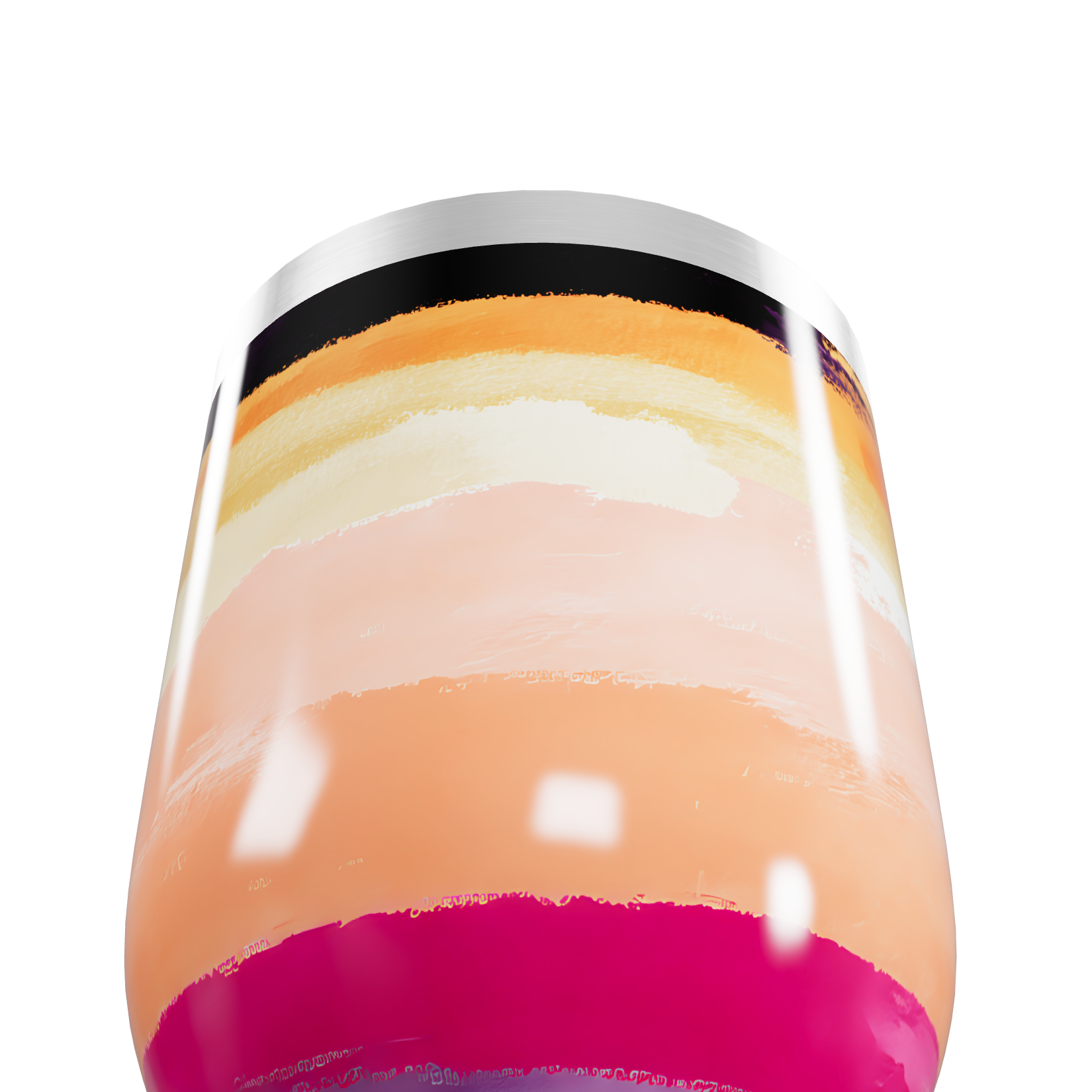 Copo Térmico Slim - Multicor Listrado Aço Inox