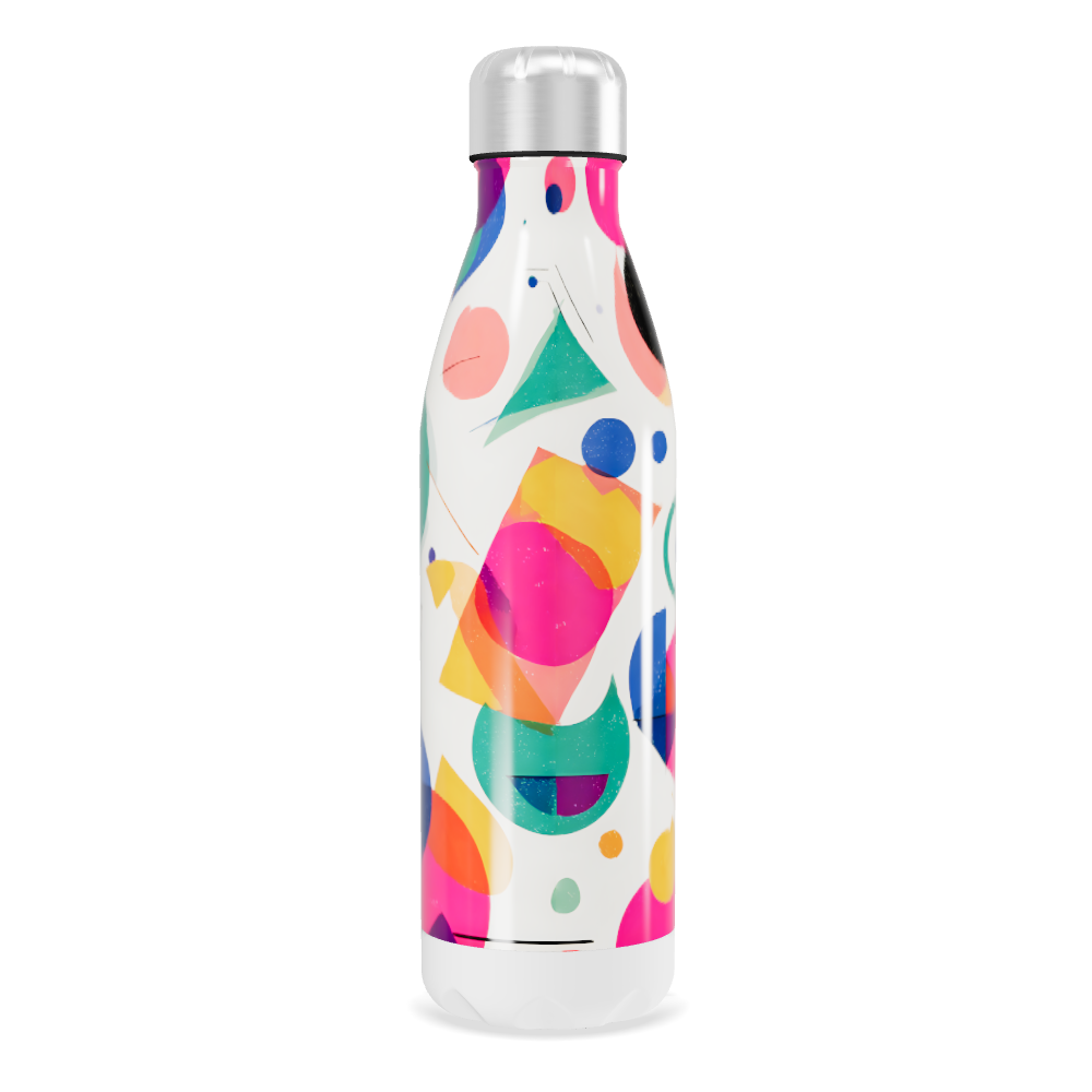 Garrafa Inox - Estampa Colorida Abstrata