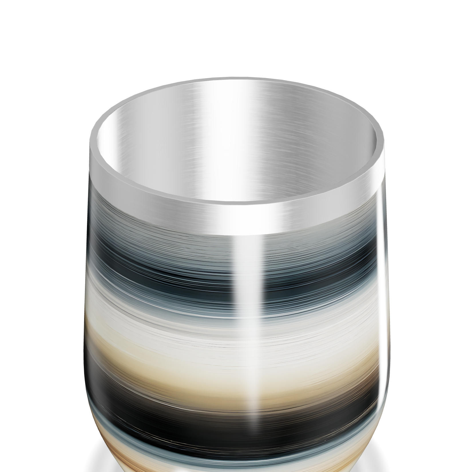 Copo Térmico Slim - Listrado Colorido Inox