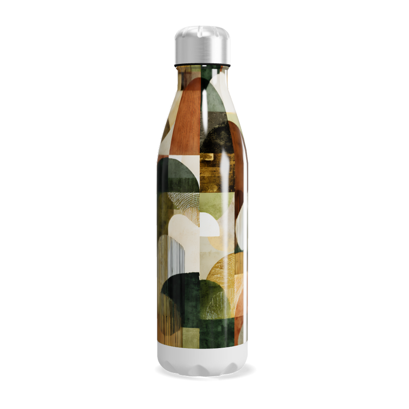 Garrafa Inox - Estampada Geométrica Colorida
