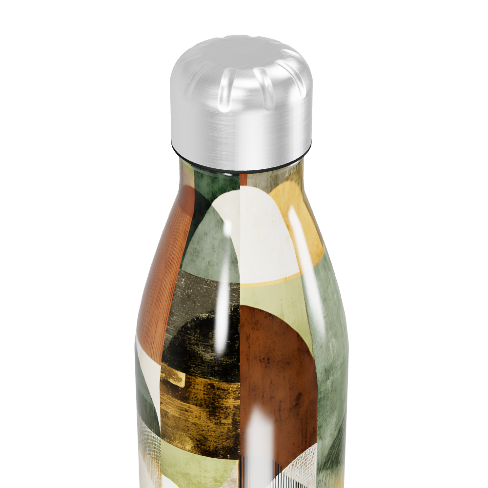 Garrafa Inox - Estampada Geométrica Colorida