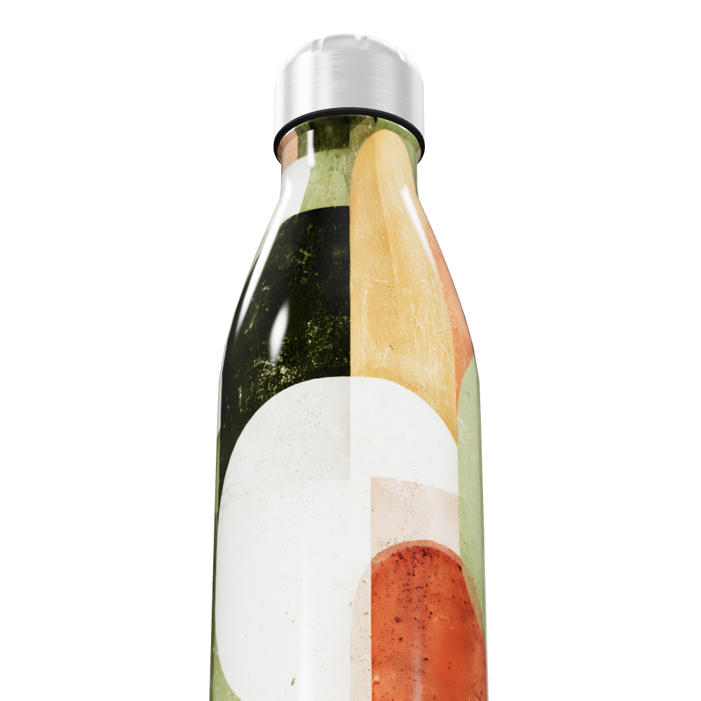 Garrafa Inox - Estampa Colorida Geométrica