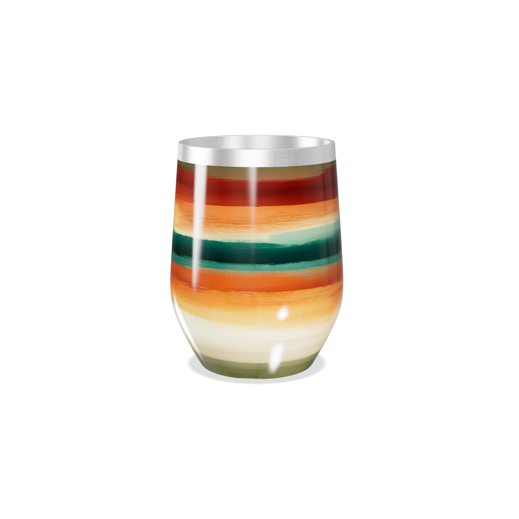 Copo Térmico Slim Listrado - Aço Inox Colorido