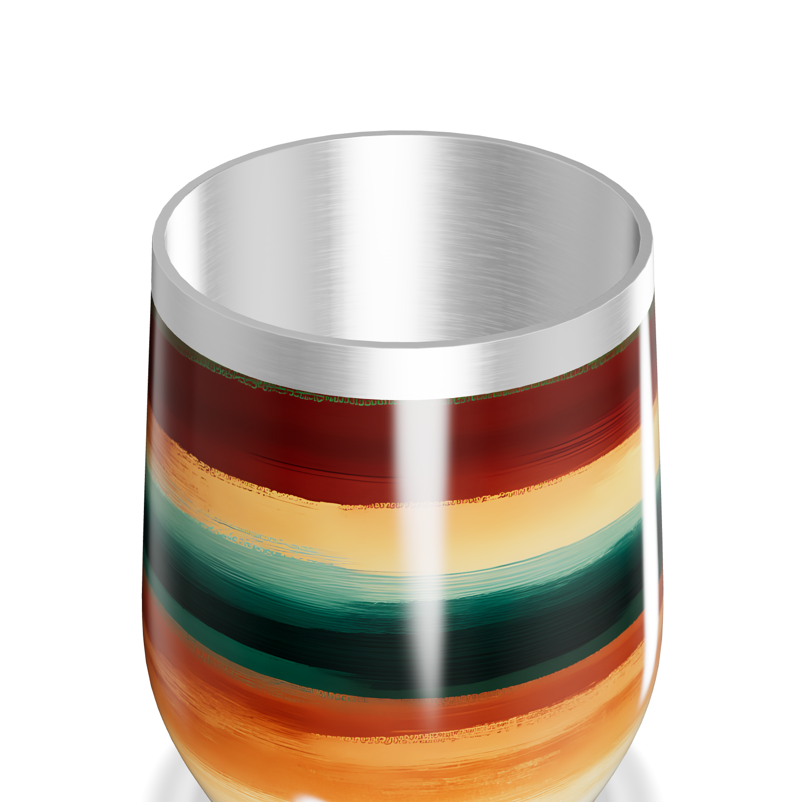 Copo Térmico Slim Listrado - Aço Inox Colorido