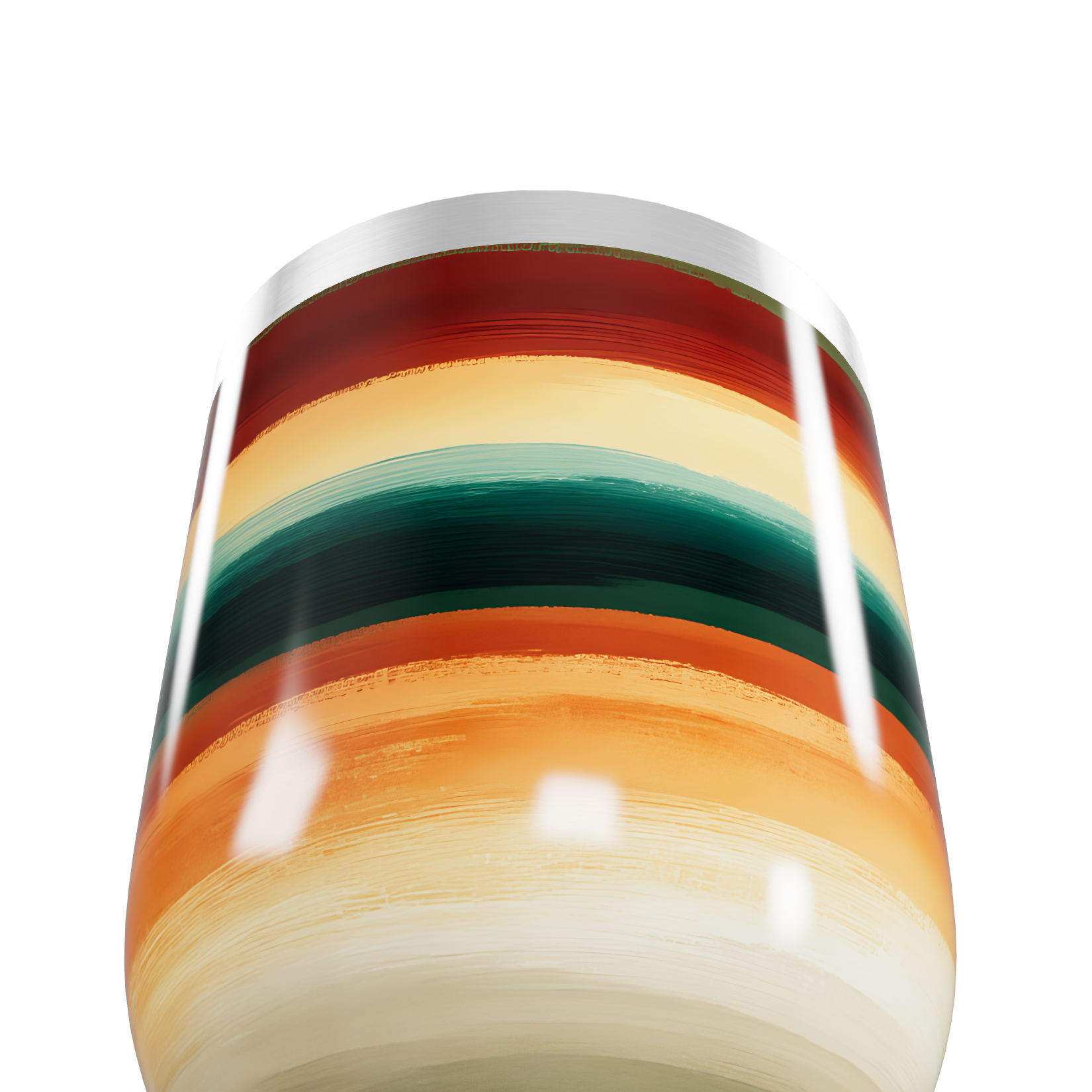 Copo Térmico Slim Listrado - Aço Inox Colorido