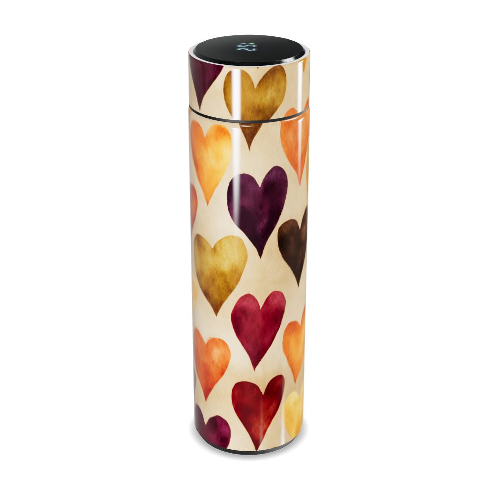 Garrafa Térmica Touch - Corações Coloridos