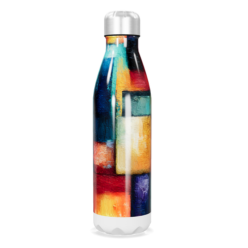 Garrafa Inox - Estampa Colorida Abstrata