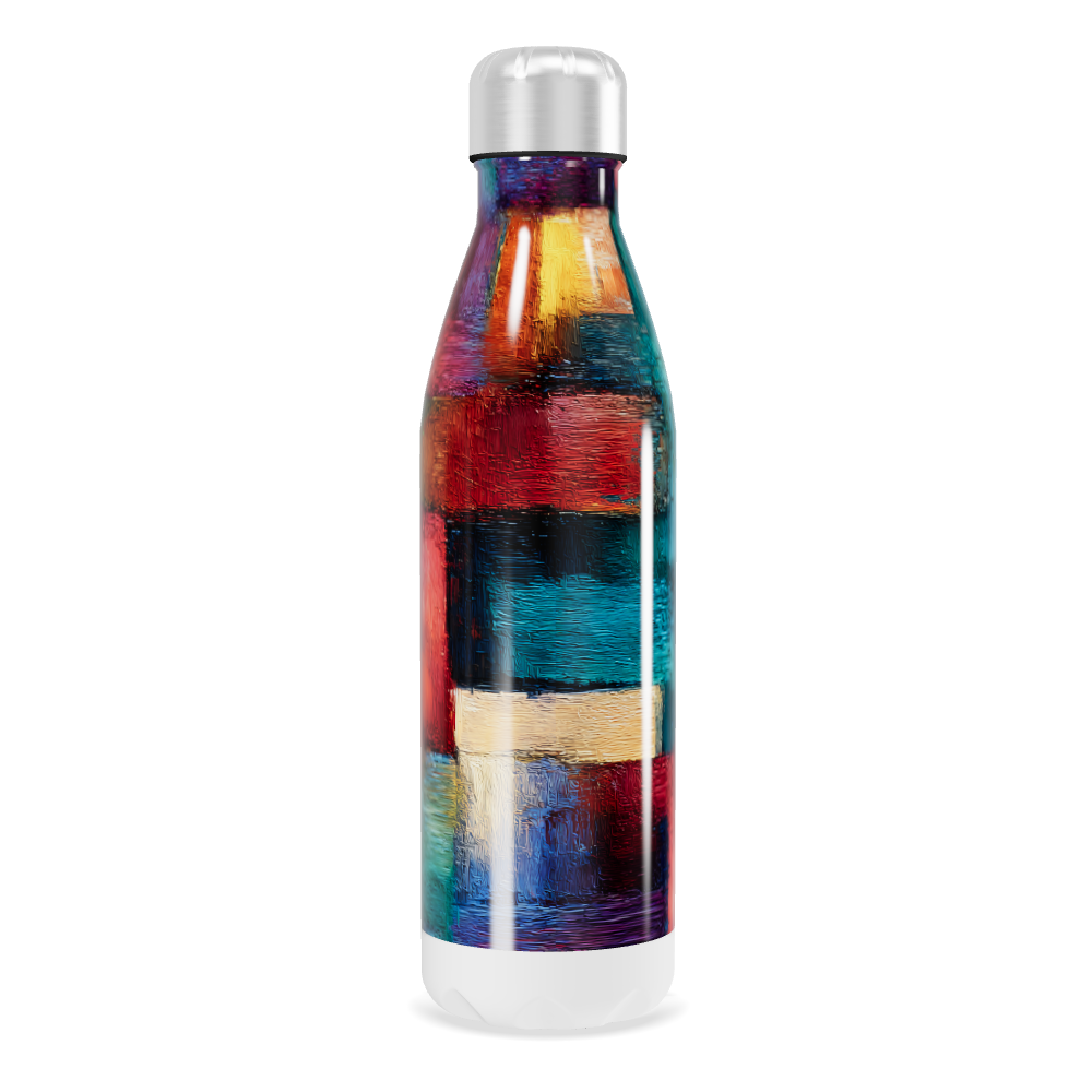 Garrafa Inox - Estampa Colorida Abstrata