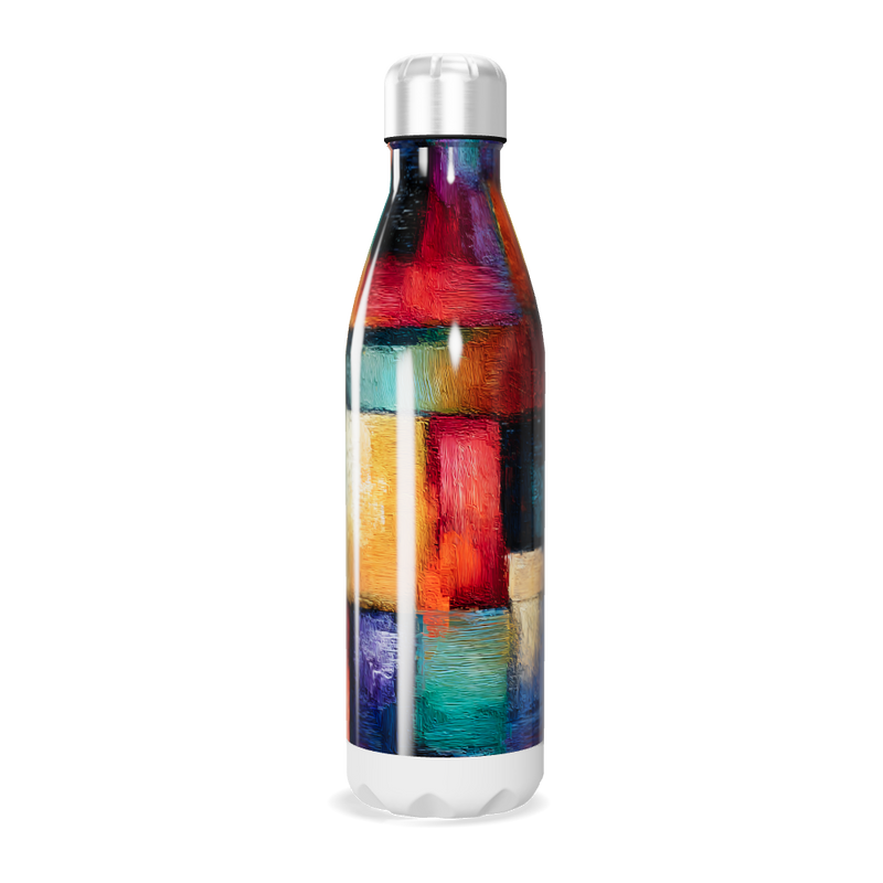 Garrafa Inox - Estampa Colorida Abstrata