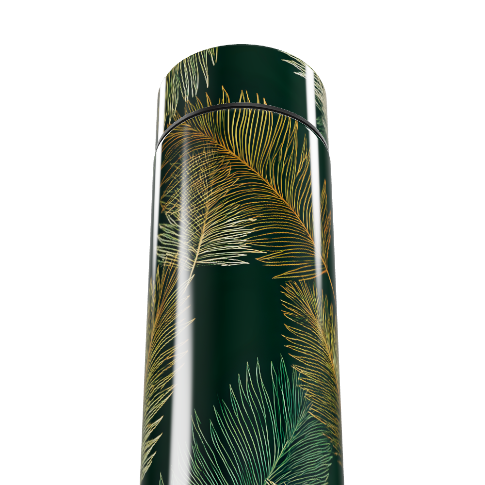 Garrafa Térmica Touch Verde Estampa Folhas