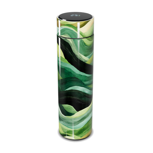 Garrafa Térmica Touch Estampa Verde Abstrata