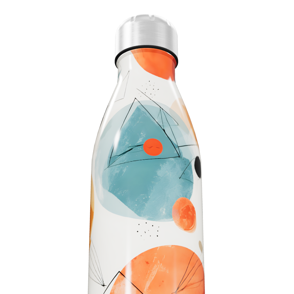 Garrafa Inox Estampada Colorida 500ml