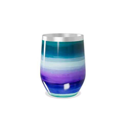 Copo Térmico Slim - Listras Coloridas Inox