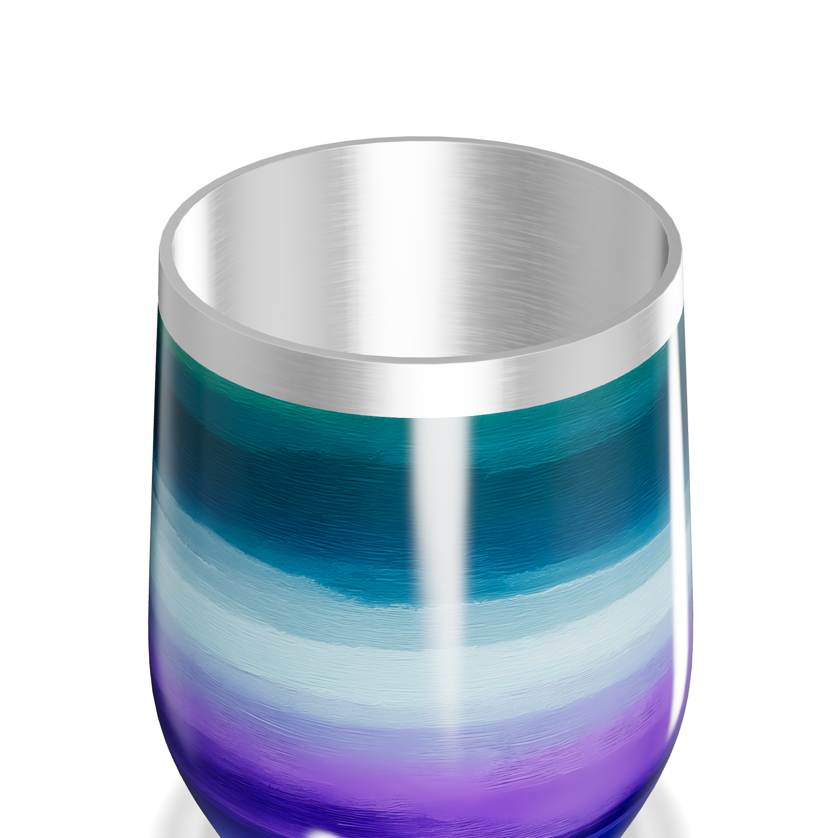 Copo Térmico Slim - Listras Coloridas Inox