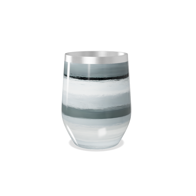 Copo Térmico Slim - Listras Cinza em Aço