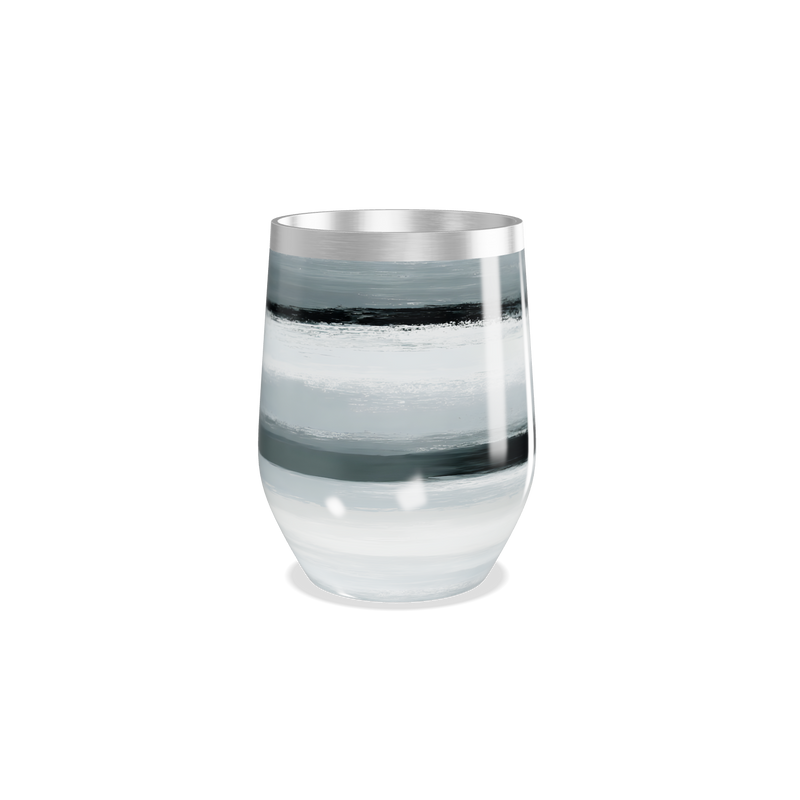 Copo Térmico Slim - Listras Cinza em Aço