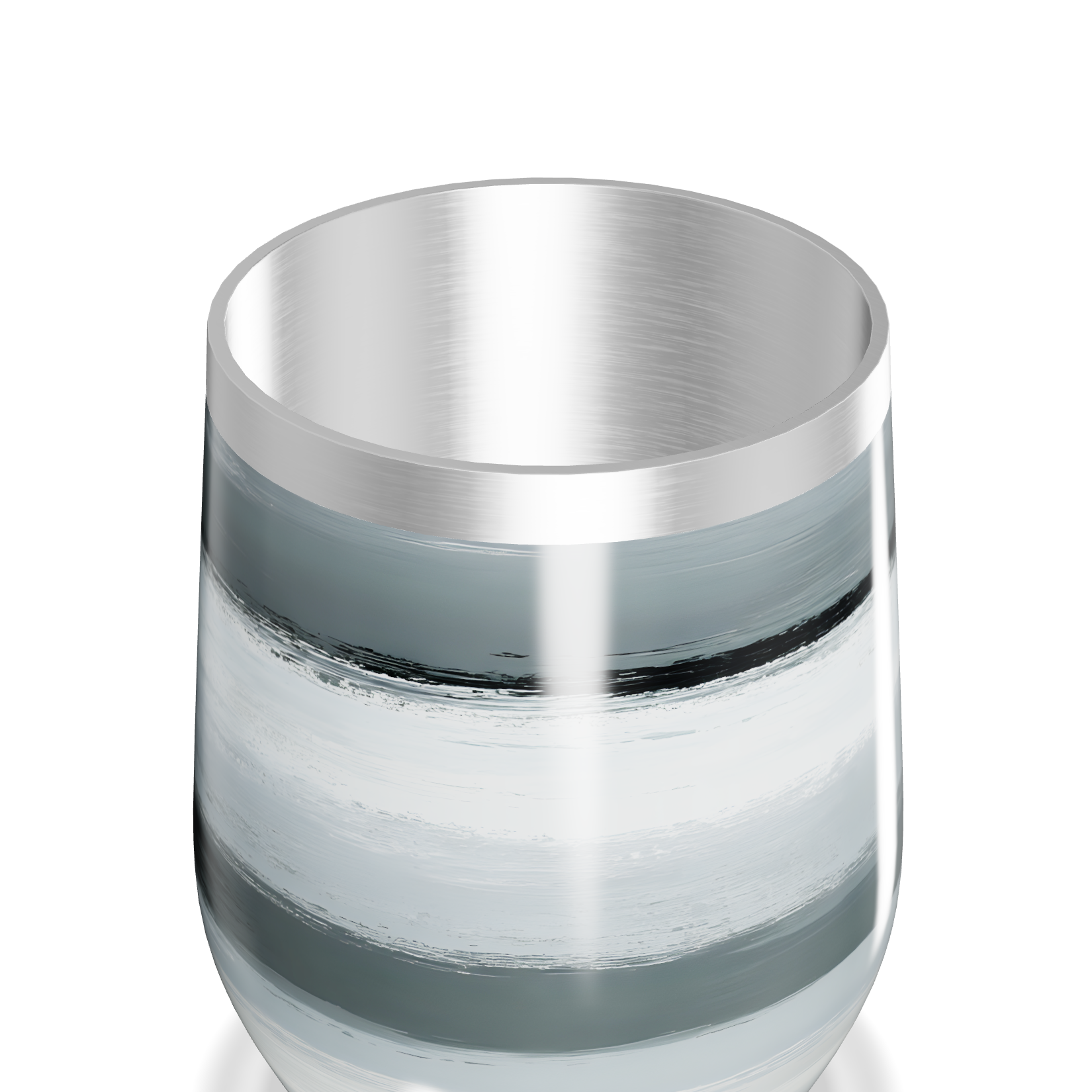 Copo Térmico Slim - Listras Cinza em Aço