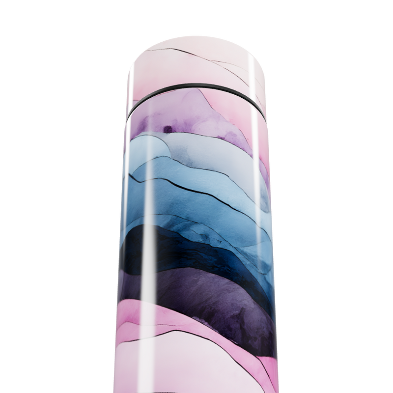 Garrafa Térmica Touch - Marmorizada Rosa Azul