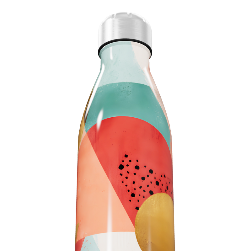 Garrafa Inox - Estampa Colorida Abstrata