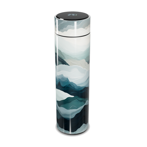 Garrafa Térmica Touch - Estampa Ondas Azul