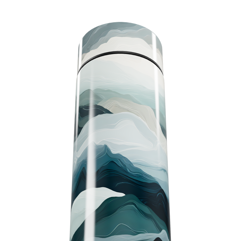 Garrafa Térmica Touch - Estampa Ondas Azul