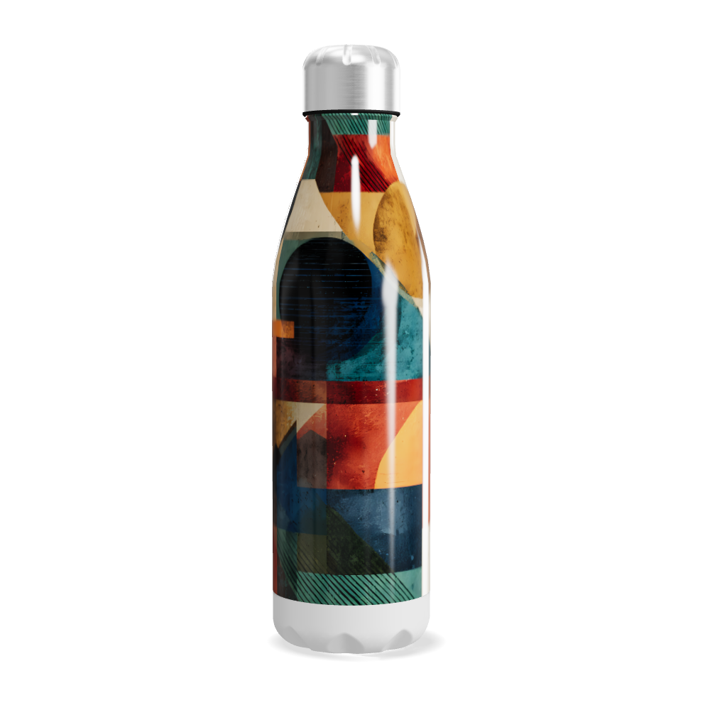 Garrafa Inox - Estampa Colorida Geométrica