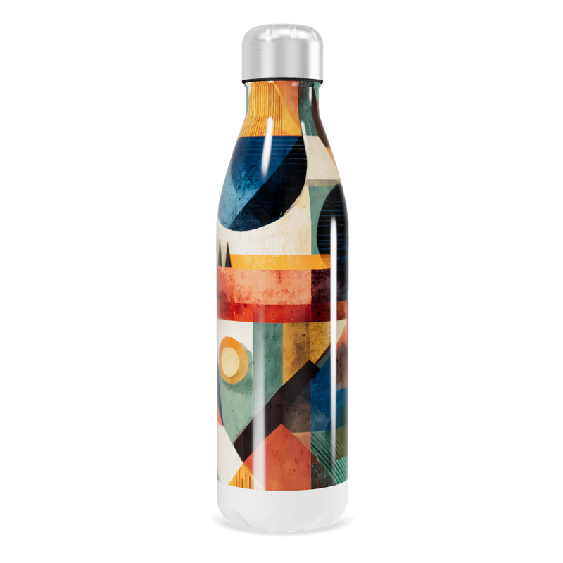 Garrafa Inox - Estampa Colorida Geométrica