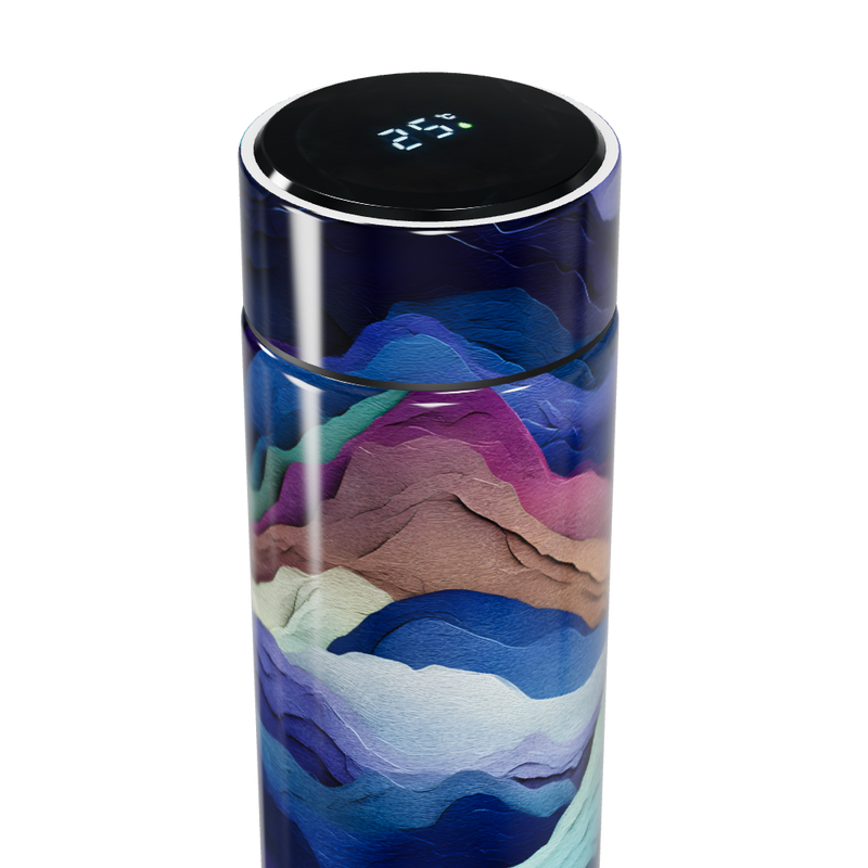 Garrafa Térmica Touch - Design Colorido Abstrato