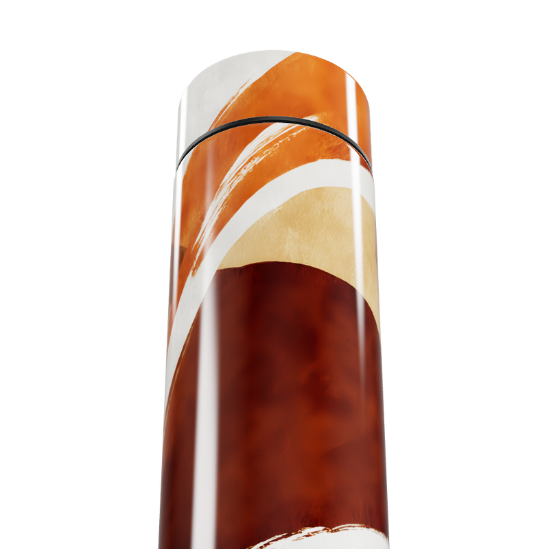 Garrafa Térmica Touch - Listras Marrom e Branco