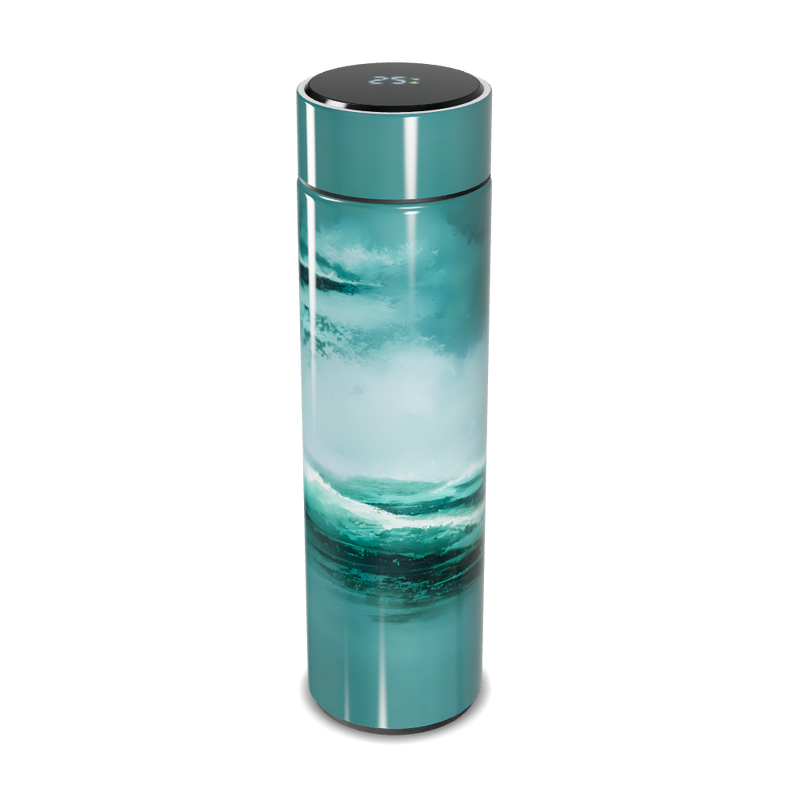 Garrafa Térmica Touch - Azul Estampa Oceano