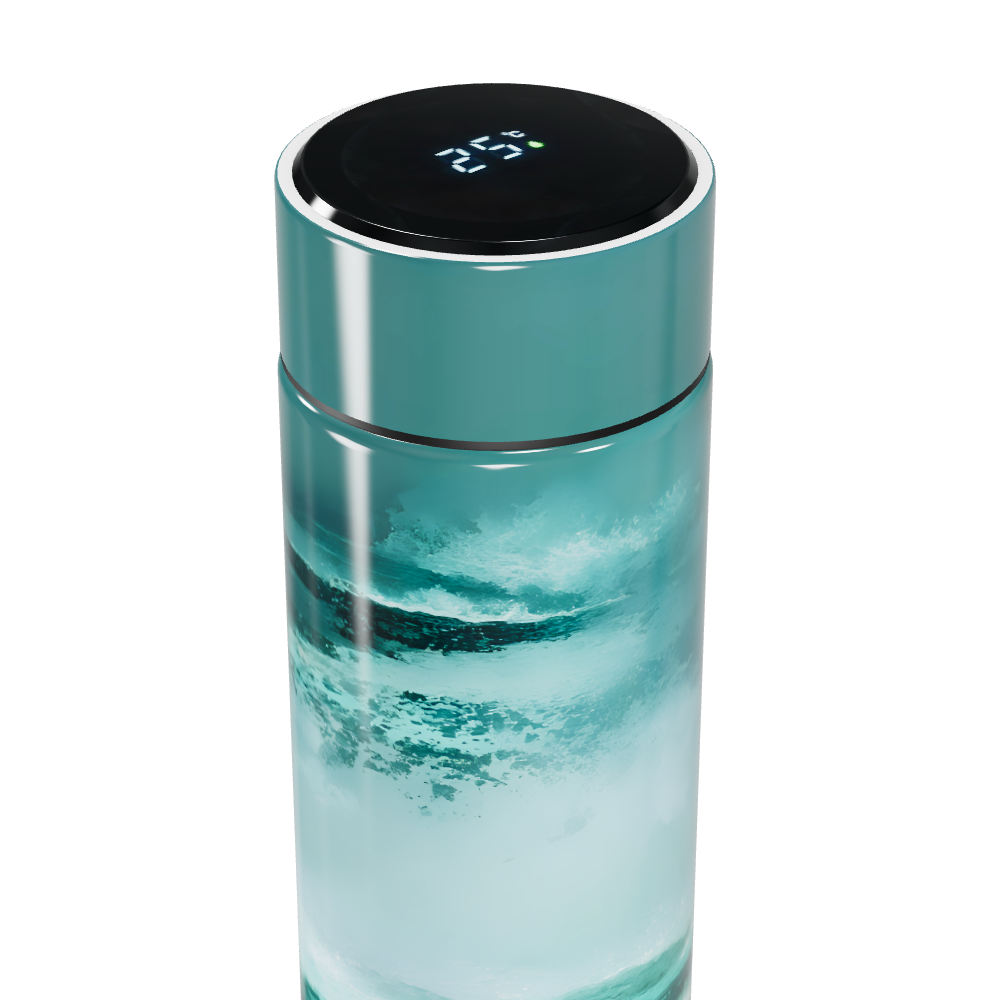 Garrafa Térmica Touch - Azul Estampa Oceano