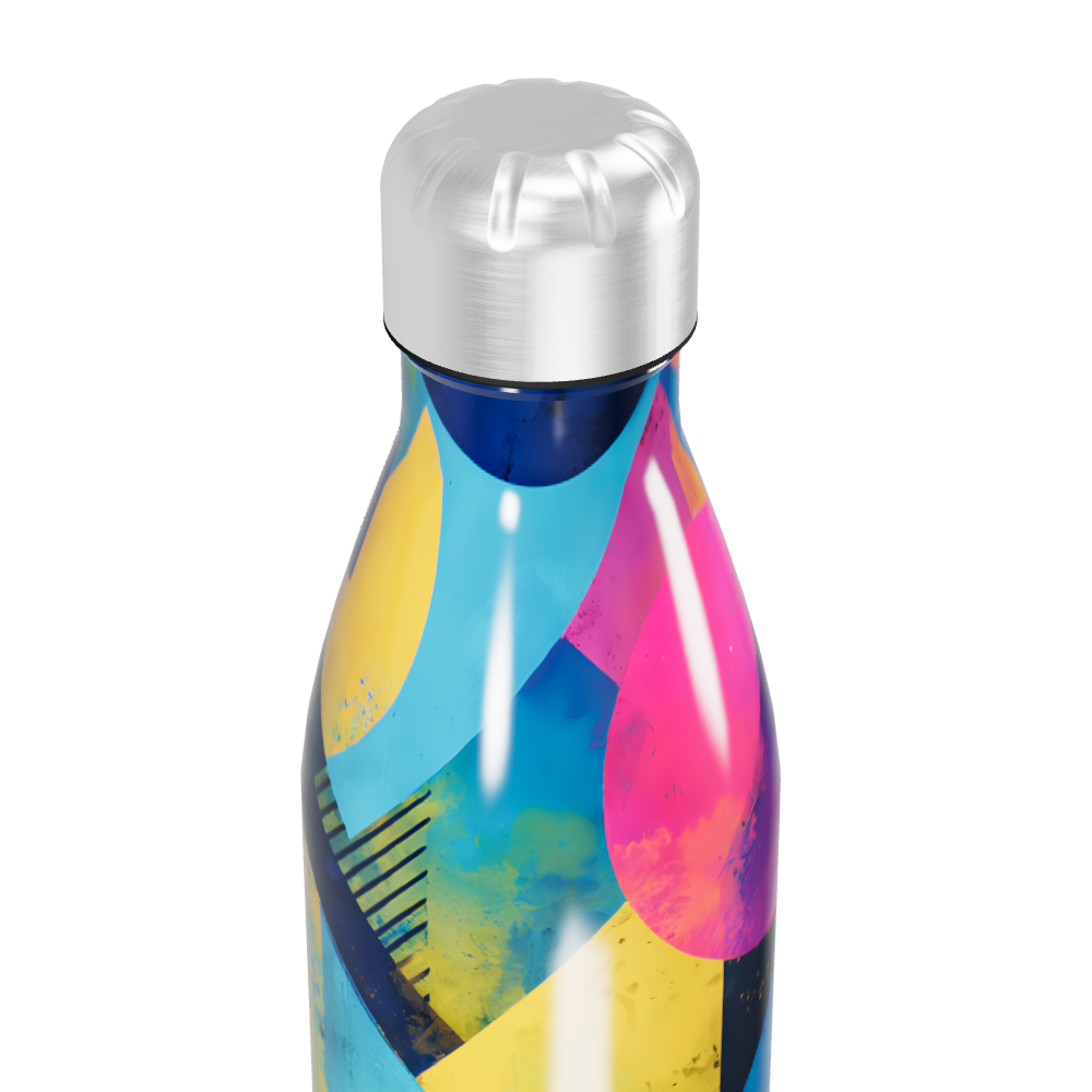 Garrafa Inox - Estampa Colorida Geométrica